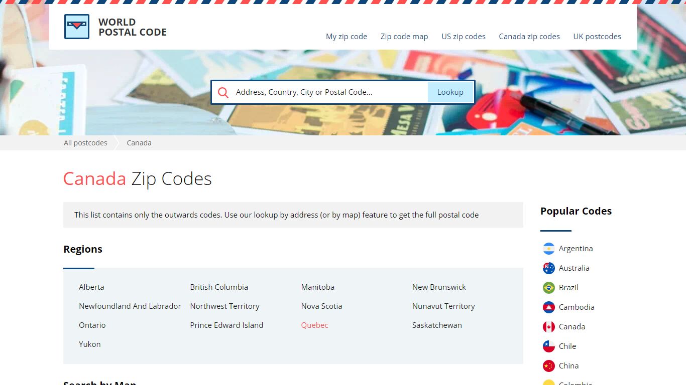 Canada Zip Codes - World Postal Code